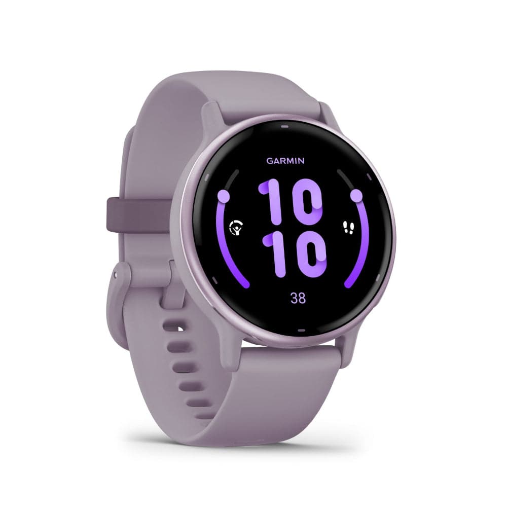 Garmin Vivoactive 5 Metallic Orchid Aluminum Bezel with Orchid Case and Silicone GM-010-02862-53