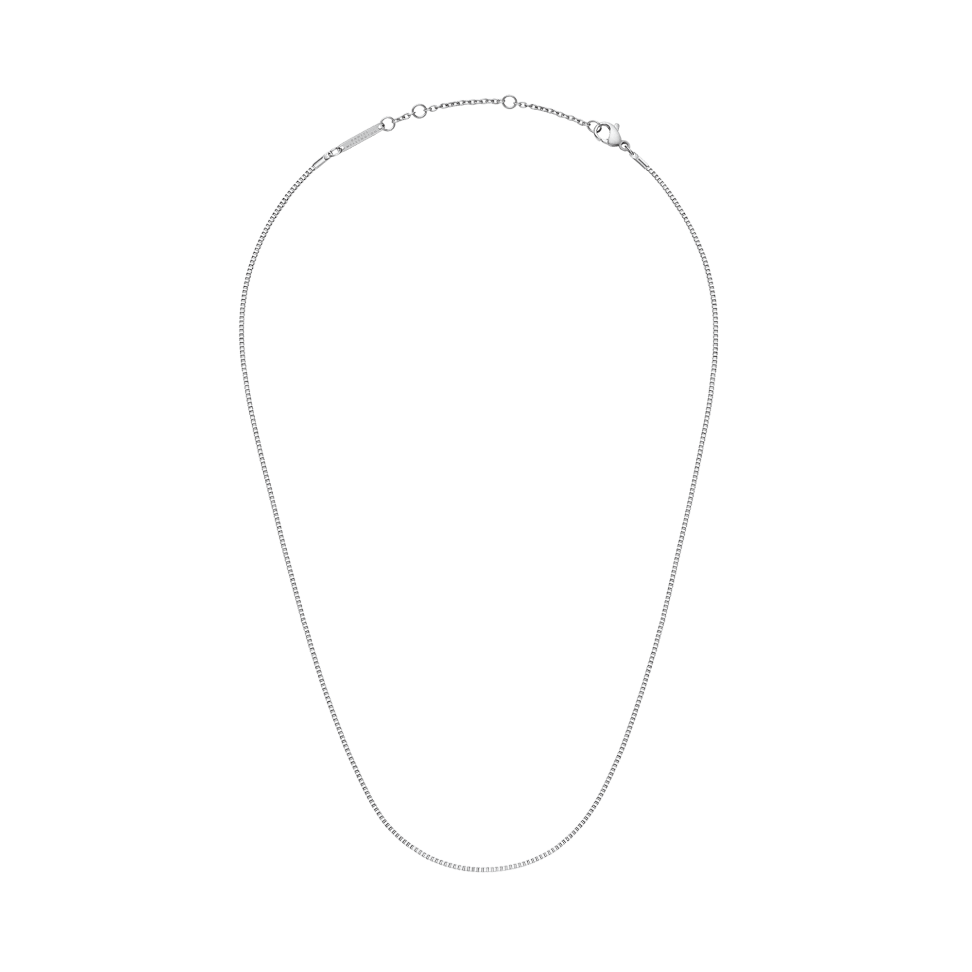 Daniel Wellington Elan Box Chain Necklace Long Silver